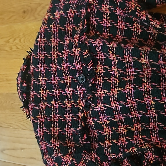 Calvin Klein pink tweed belted wool coat - Picture 4 of 5